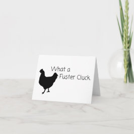 Tarjeta Humor divertido de pollo: ¿¿Qué truco más violento