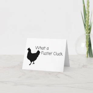 Tarjeta Humor divertido de pollo: ¿¿Qué truco más violento