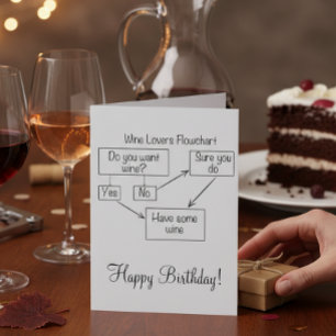 Tarjeta Humor divertido de Wine Happy Birthday