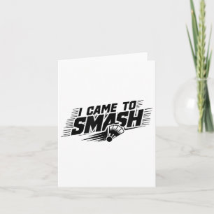 Tarjeta Humor divertido del jugador de Badminton Smash Shu