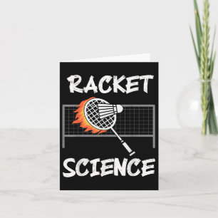 Tarjeta Humor divertido en Badminton Racket Transbordador