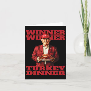 Tarjeta Humor Divertido Ganador Ganador Cena De Pavo Que