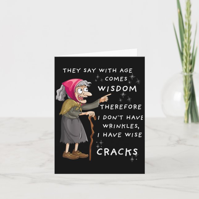 Tarjeta Humor divertido Halloween No tengo arrugas (Anverso)