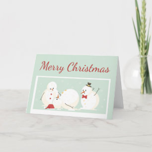 Tarjeta Humor divertido para navidad navideña de Snowman