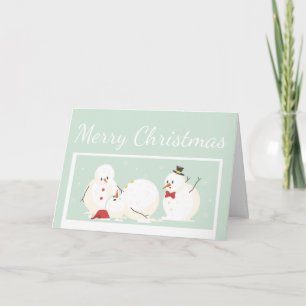 Tarjeta Humor divertido para navidad navideña de Snowman