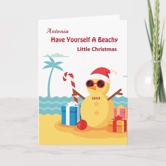 Tarjeta Humor divertido que los Navidades de Santa Claus p (Anverso)
