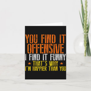 Tarjeta Humor divertido sarcástico ofensivo sentimiento fe
