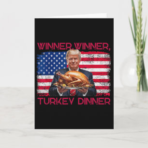 Tarjeta Humor Divertido Trump Ganador Ganador Cena De Pavo