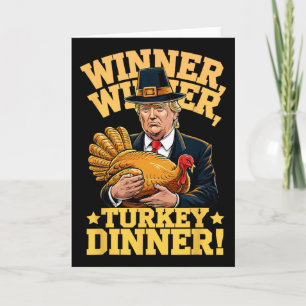 Tarjeta Humor Divertido Trump Ganador Ganador Cena De Pavo