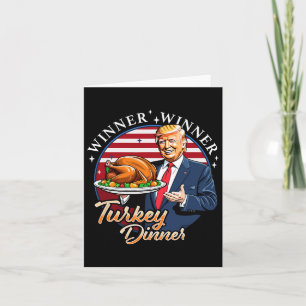 Tarjeta Humor Divertido Trump Ganador Ganador Cena De Pavo