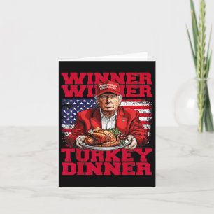 Tarjeta Humor Divertido Trump Ganador Ganador Cena De Pavo