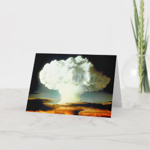 Tarjeta Humor divertido y consecuencias nucleares Feliz cu