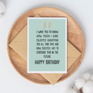 Tarjeta Humor divertido y sarcástico de la vejez Feliz cum
