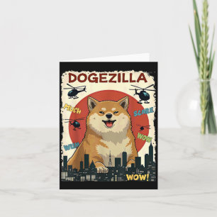 Tarjeta Humor Dogezilla Shiba Inu Perro Halloween