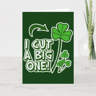 Tarjeta Humor el Farting del día de St Patrick