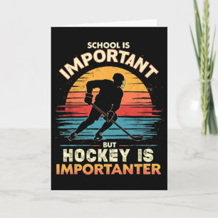 Tarjeta Humor Escolar Más Importante de Hockey