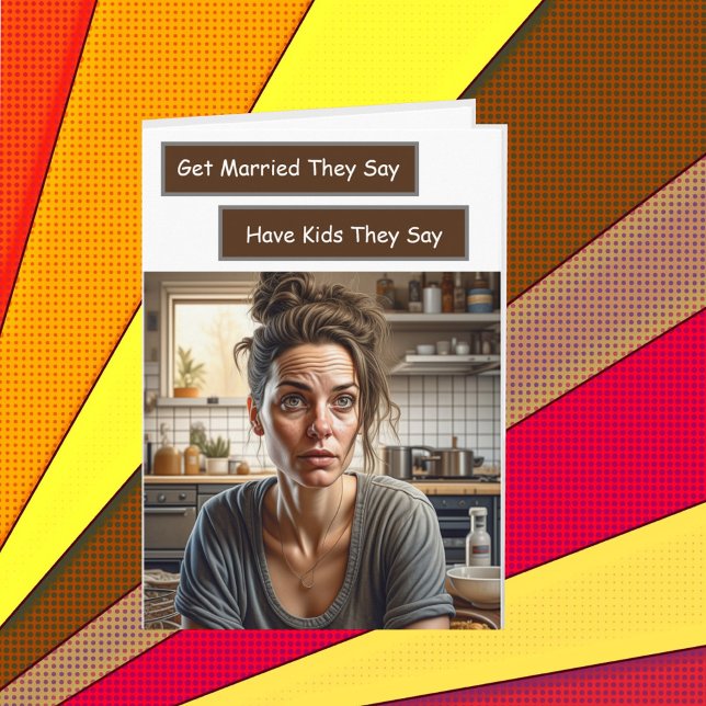 Tarjeta Humor extraño de sarcástica agotada de ama de casa (Subido por el creador)