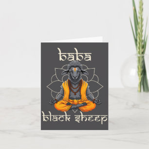 Tarjeta Humor hindú oveja sritual divertido Sadhu Guru ing