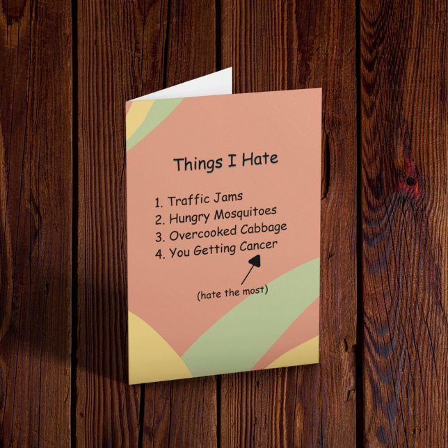 Tarjeta Humor ligero de apoyo al cáncer (Subido por el creador)