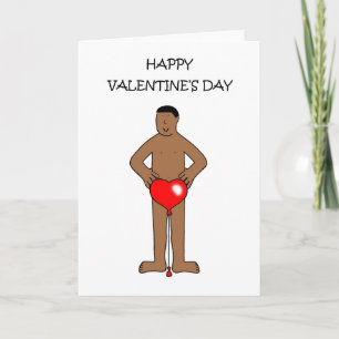 Tarjeta Humor masculino de San Valentín afroamericano