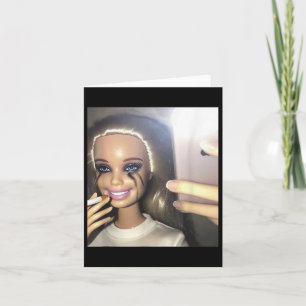 Tarjeta Humor oscuro para muñecas humeantes selfie