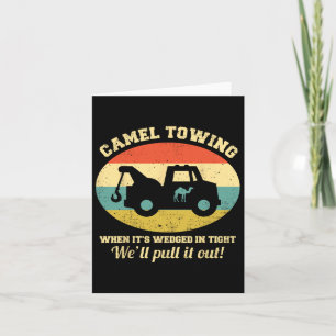 Tarjeta Humor para adultos retro de remolque de camellos d