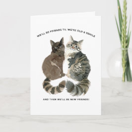 Tarjeta Humor para envejecer para amigos amantes de los ga