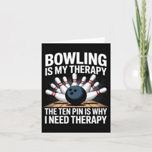 Tarjeta Humor para terapia de boliche Diseño de Frustració