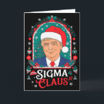 Tarjeta Humor político festivo de Sigma Claus Trump Santa<br><div class="desc">Humor político festivo de Sigma Claus sombrero de Santa Trump Premium</div>