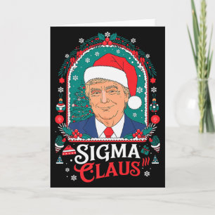 Tarjeta Humor político festivo Sigma Claus Trump Santa Gor