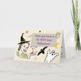 Tarjeta Humor retro de Halloween Faboolous Personalizado T