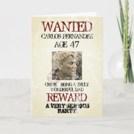 Tarjeta Humor retro divertido de cumpleaños buscado por cu