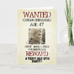 Tarjeta Humor retro divertido de cumpleaños buscado por cu