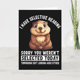 Tarjeta Humor Sarcasmo Regalo de Marmota para Hombres Muje