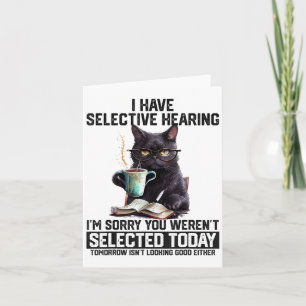 Tarjeta Humor sarcástico dice regalo de gato para hombres 
