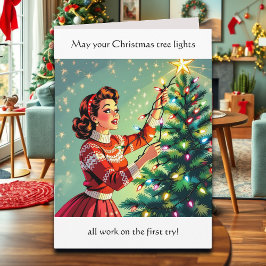 Tarjeta Humor sarcástico retro de Navidad