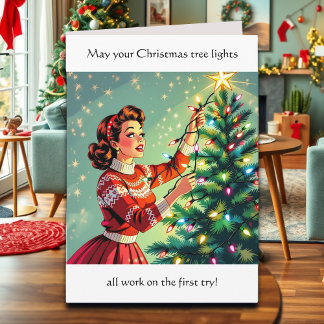 Tarjeta Humor sarcástico retro de Navidad