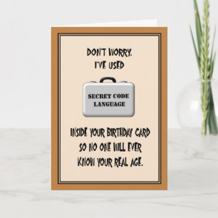Tarjeta Humor secreto de cumpleaños número 60
