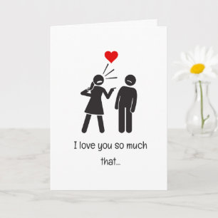 Tarjeta Humor Stickman Pareja Chiste Funny Día de San Vale