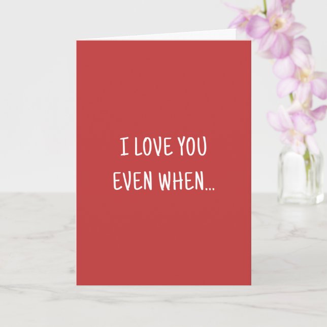 Tarjeta Humor te amo Chiste película Día de San Valentín g (Orquídea)