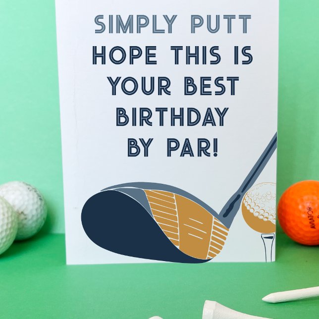 Tarjeta Humor Temático de Golf Cumpleaños Divertido para G (Subido por el creador)