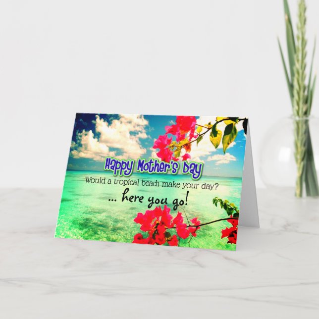 Tarjeta Humor tropical novedoso personalizable para el Día (Anverso)