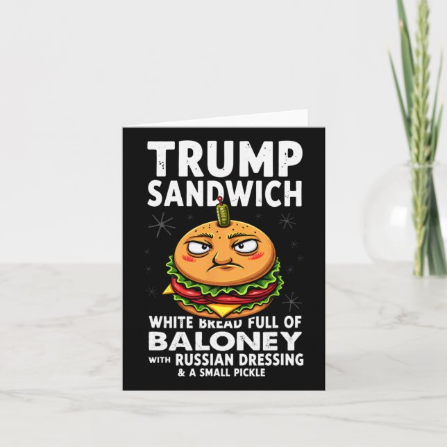 Tarjeta Humor Trump Sandwich (Anverso)