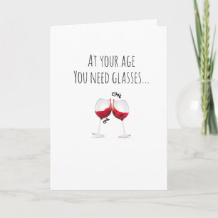 Tarjeta Humor Vino de Cumpleaños