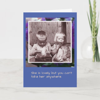 Tarjeta Humor vintage Blueberry kids Card