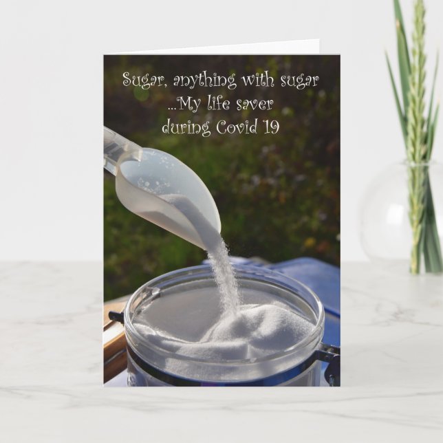 Tarjeta humorística Covid 19 - Arte marco (Anverso)