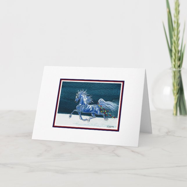 Tarjeta humorística para Navidades de caballos (Anverso)