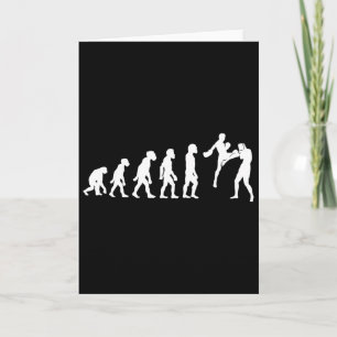 Tarjeta Humorístico boxeo Mma Kickboxing Evolución Muay Th