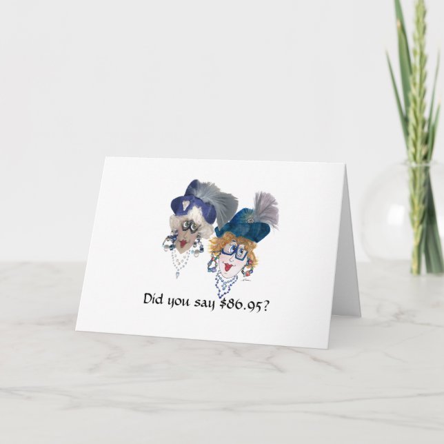 Tarjeta Humorístico cumpleaños 87 para las mujeres (Anverso)