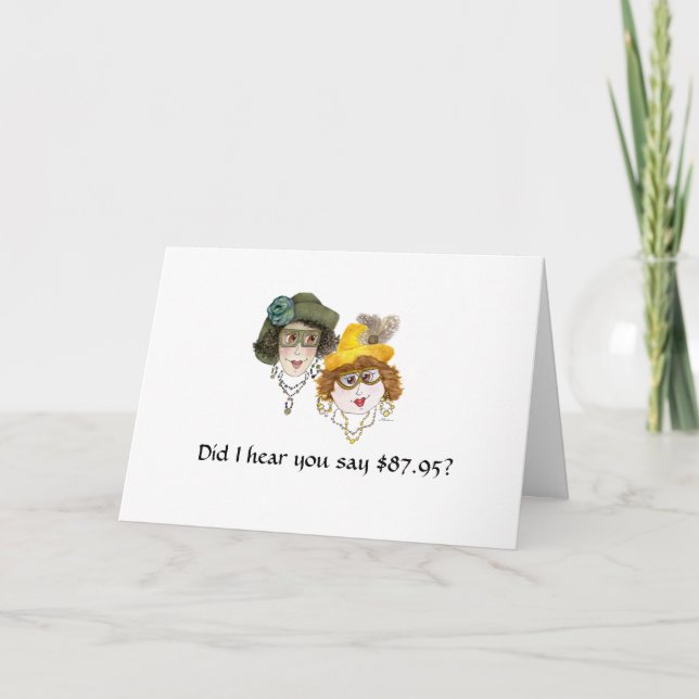 Tarjeta Humorístico cumpleaños 88 para las mujeres (Anverso)